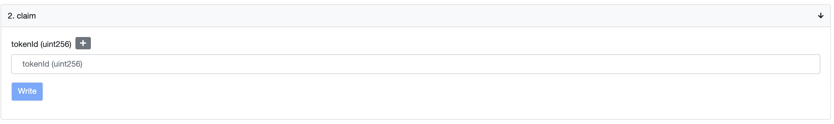 Historical mLoot claim form in Etherscan